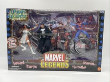 2003 ToyBiz Marvel Urban Legends 4pk Elektra  Punisher  Daredevil & Spider-Man