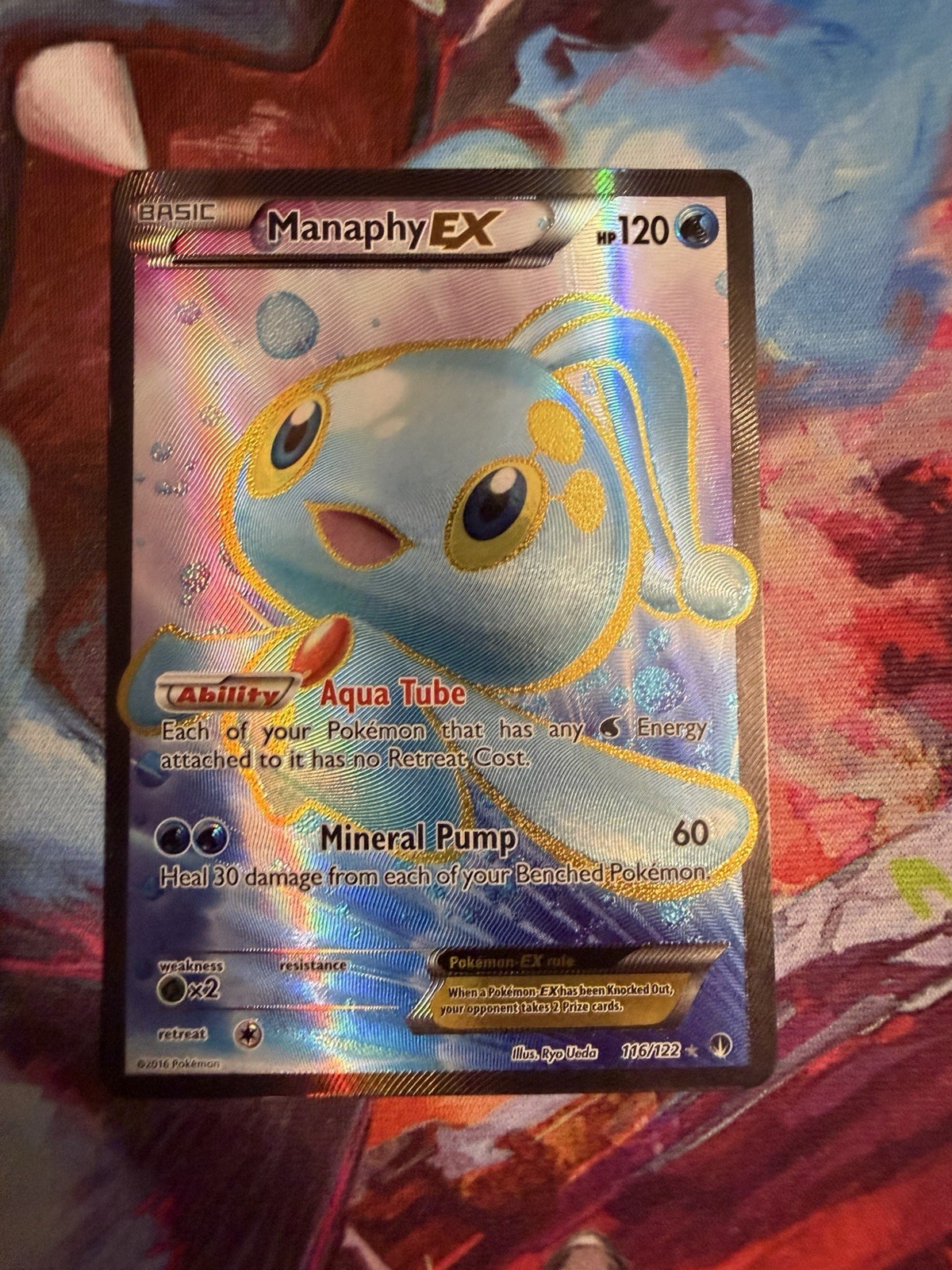 Manaphy EX (Full Art) 116/122 Breakpoint Holo Full Art NM/M FAST SHIPPING