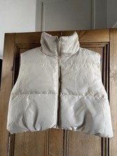 SHEIN Cream Cropped Puffer Gilet - Size Medium - BNWOT