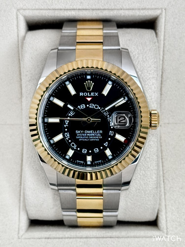 2021 Rolex Sky-Dweller 42mm 326933 Two-Tone Oyster Black Dial
