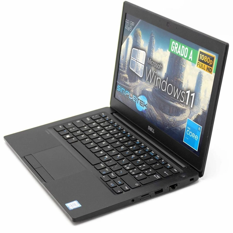 DELL 7280 i5 12,5" 32GB 960 GB WINDOWS 11 PRO COMPUTER PORTATILE LAYOUT ITA - Immagine 2 di 4