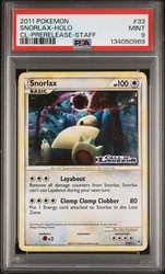 Snorlax 33/95 Call of Legends Prerelease Staff Holo