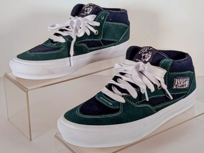 VANS Skate Half Cab Tartan Blue/ Green PopCush Skateboard Shoes Mens Size 8.5