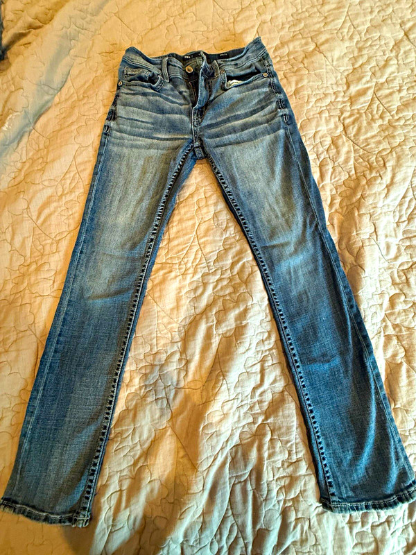 BKE Alec Men’s Blue Denim Straight Fit Jeans Light Wash Mid Rise 29x32