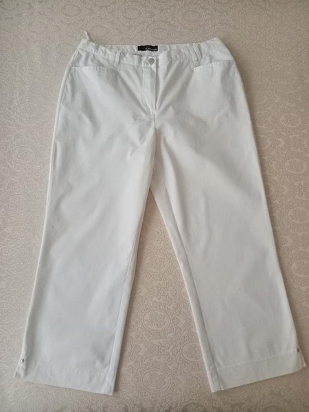 Women COS Trousers White Cotton 42 / XL / 50