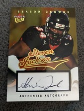 2004 Ultra Football Steven Jackson Rookie Season Crowns Gold Autograph #14/25