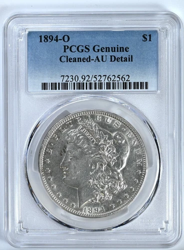 1894 O MORGAN PCGS Graded Cleaned AU Detail Silver Dollar Coin 7230