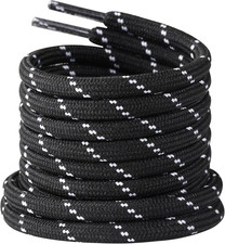 2 Pairs Heavy Duty Work Boot Laces, Round Shoelaces for Hiking