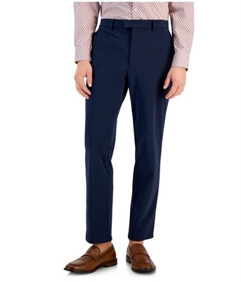 Alfani Mens Stretch Suit Straight Leg Slacks Dress Pants