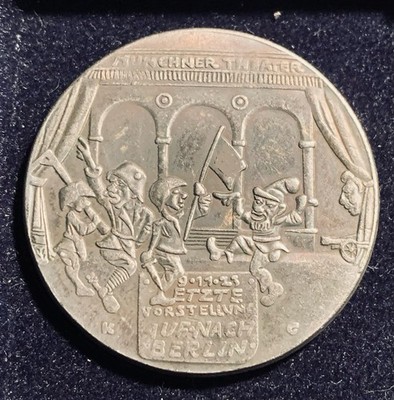 1923 Weimarer Republik Münchner Theater Putschversuch Historische Neue Medaille