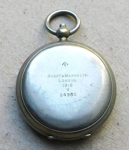 NO RESRV WW1 Military 1916 Short Mason Marching Magnetic Compass Vintage Antique