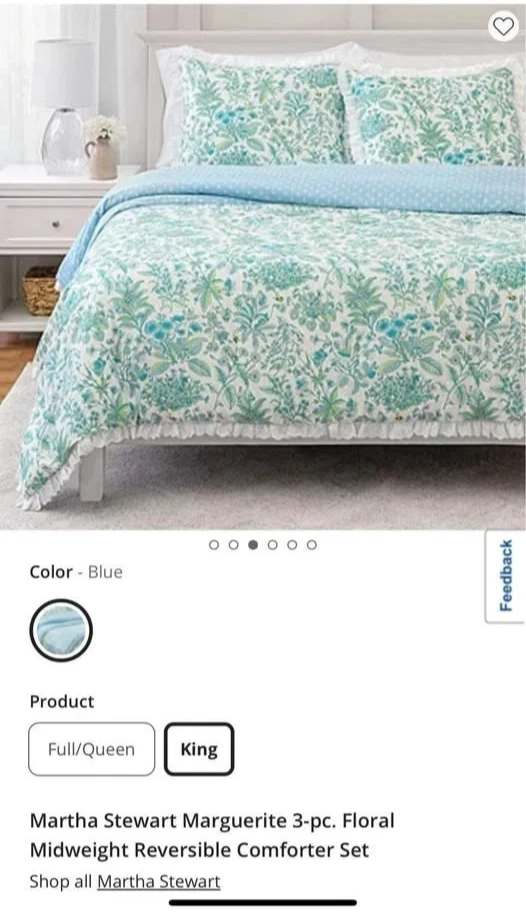 Martha Stewart Floral Comforters & Sets for sale | eBay
