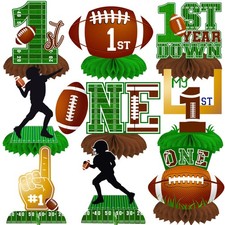 Football First Year Down Honeycomb Centerpieces 12 PCS 1st Birthday Decor