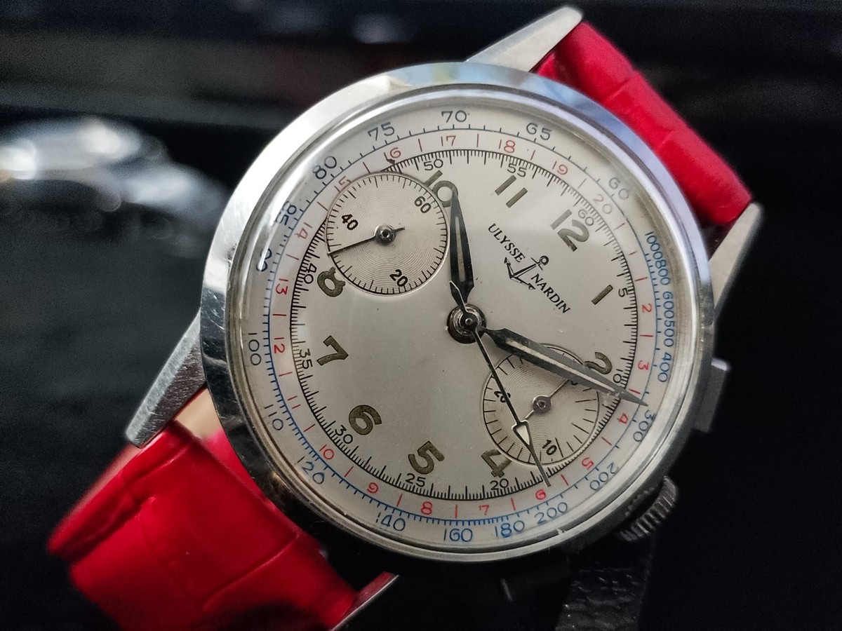 Ultra Rare Stunning Ulysse Nardin Chronograph Vintage Watch Signed