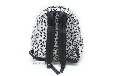 Supreme FW17 White Leopard Fleece Backpack Rare | eBay