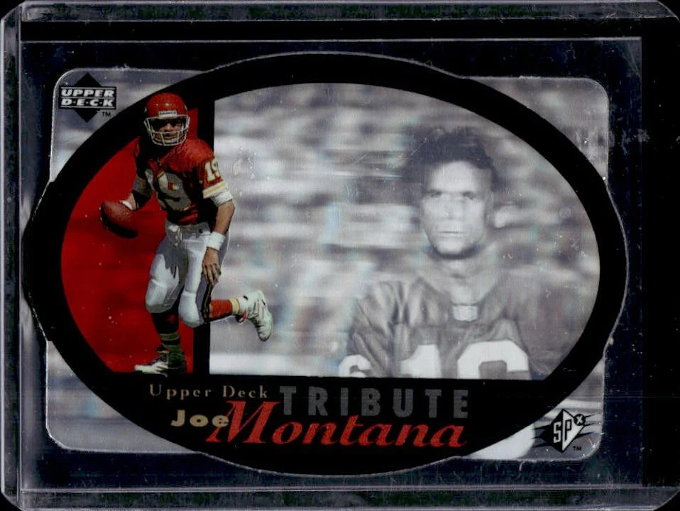 1996 Upper Deck SPx Joe Montana Tribute Die Cut #UDT-19 San Francisco 49ers