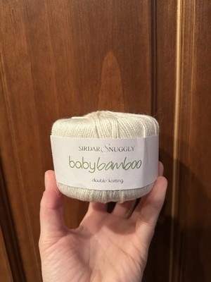 SIRDAR SNUGGLY Baby Bamboo Wool Blend White Yarn 104 Yards Color 131 Lot 80601