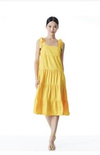 Alice+Olivia "Cynthia Tie Strap" Midi Dress Size 8Tuscany Yellow