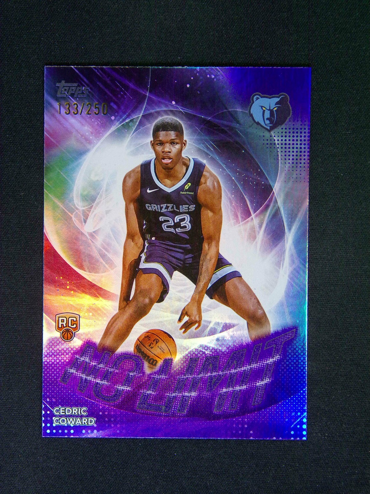 2025-26 Topps Flagship NBA Cedric Coward RC No Limit Purple Rainbow /250