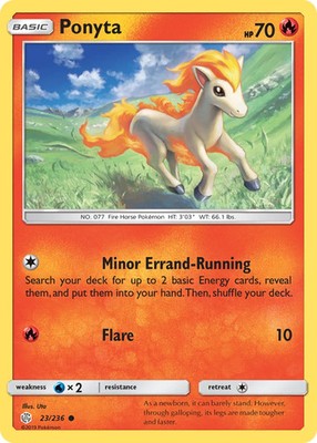Pokemon PONYTA Sun & Moon Cosmic Eclipse 23/236 NM/Mint PACK FRESH