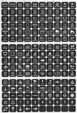 Switch Panel Sticker for 6/8 Gang Switch Panel Label Size: Horizontal Stickers