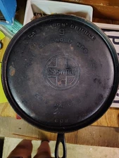 Griswold Cast Iron Griddle 9  609A Erie Pa. U.S.A. Large Logo 11 Inch