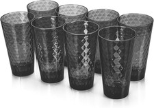Bpa-Free Plastic Tumblers 8 Pack 8X22Oz Reusable Dishwasher Safe Stackable
