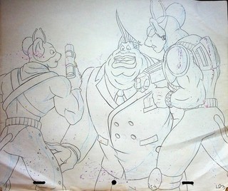 BIKER MICE FROM MARS Production 1993 Hand Drawn Pencil Cel Marvel