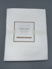 Pottery Barn Teen Essential Percale Duvet Cover-White- Twin/Twin XL- New