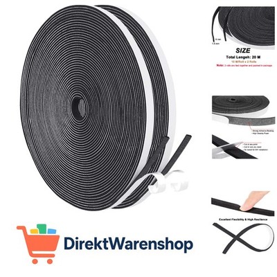 Dichtungsband Selbstklebend für Türen Fenster, 6mmB x 1.5mmD/20m Schaumstoffb...