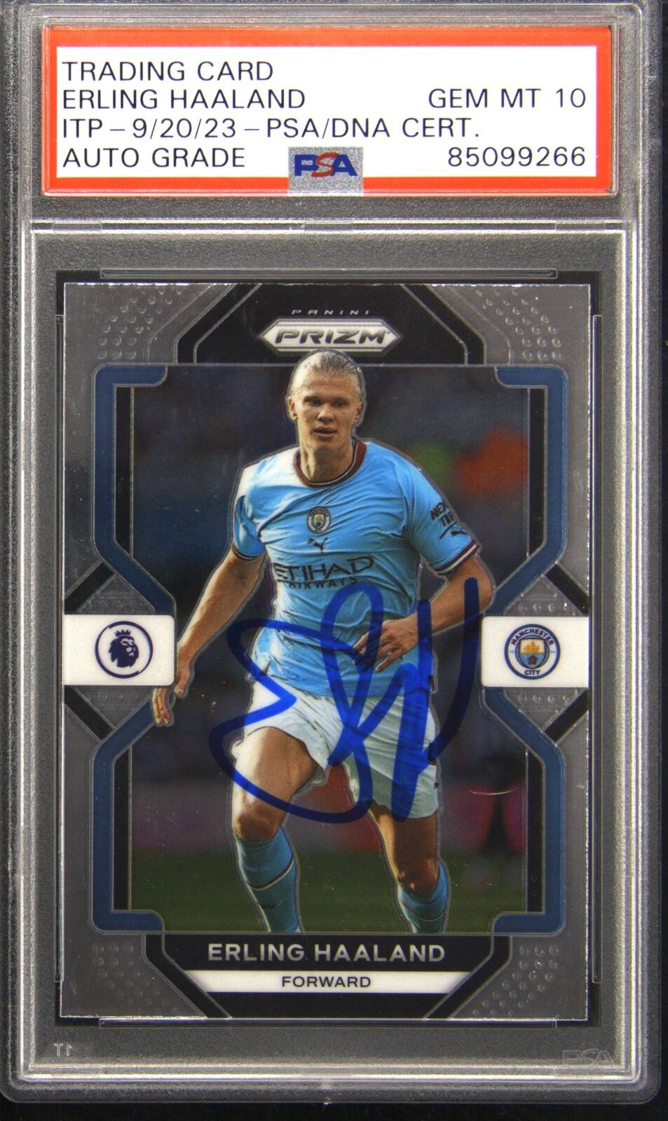 ERLING HAALAND SIGNED AUTOGRAPHED TRADING CARD PSA DNA AUTO 10