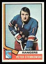 1974-75 Topps Peter Stemkowski #77 - New York Rangers - NM+