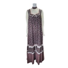 Vintage Gunne Sax Dress Cottagecore Prairie 70s Floral Print Maxi