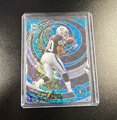 Panini 2023 Spectra Jerry Rice Oakland Raiders #81 Neon Blue Prizm Die-Cut /50