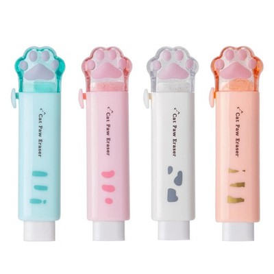 4 Pcs Cat Paw Shaped Length: 9cm ,Wide: 2cm, High: 1.2cm, Erasers 