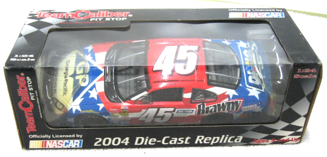 2004 Team Caliber 1/24 Nascar #45 Kyle Petty Brawny Car In Box