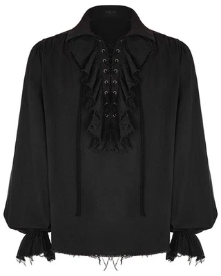 Camisa Pirata Avery Punk Rave - Negra - Imagen 1 de 4