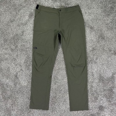 The North Face Olive Green Hiking Pants Mens 38 Long Technical Golf Trousers