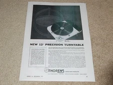 Thorens TD-124 Turntable Ad, 1957, 1 page, Article, Info, Rare Info!