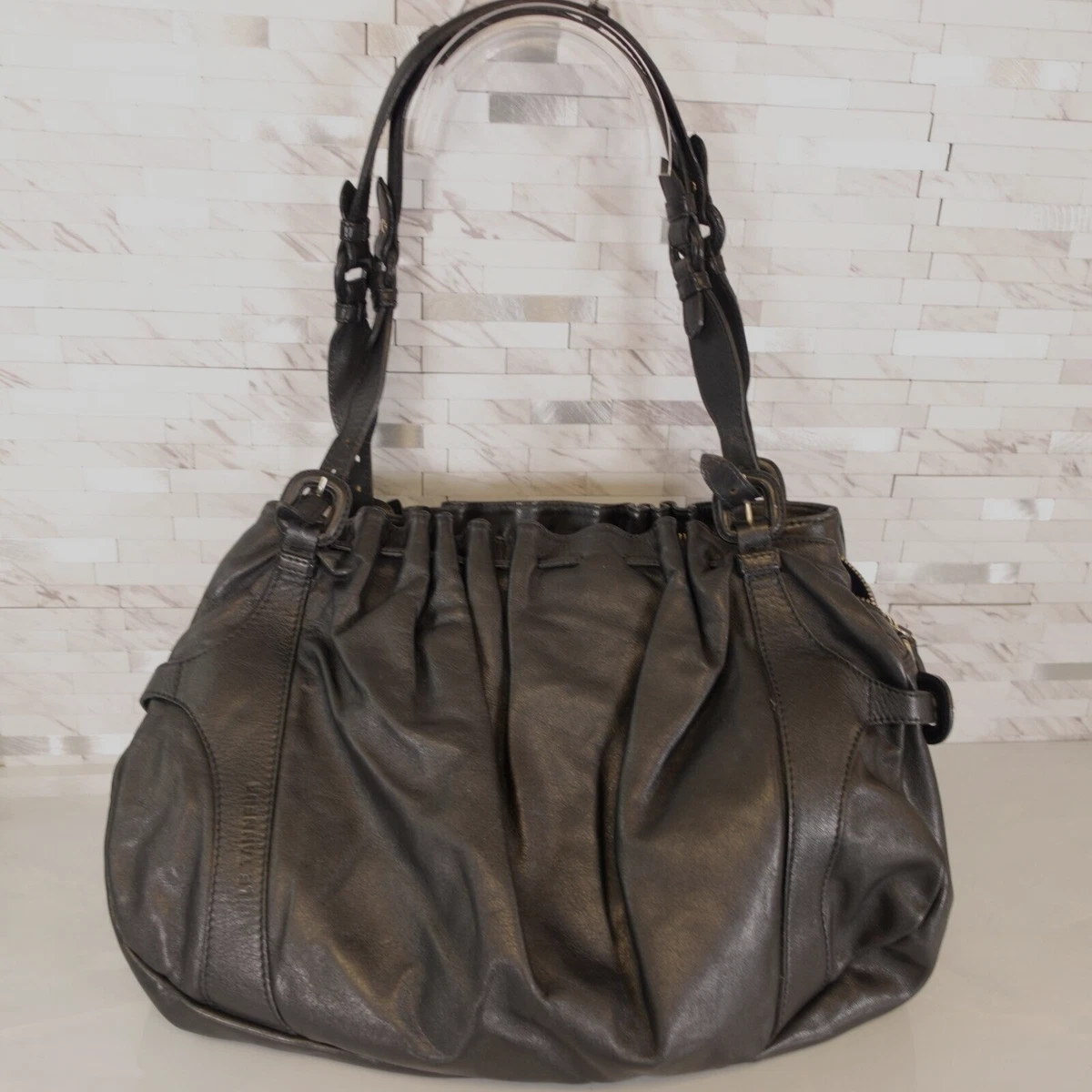 Black top top handle purse