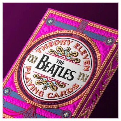 The Beatles (Pink) Playing Cards genuine theory11, Brand New Sealed Deck Mint!