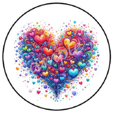 HEART OF HEARTS ENVELOPE SEALS LABELS STICKERS PARTY FAVORS