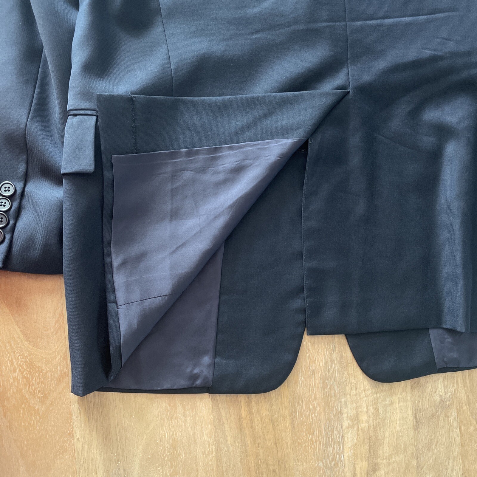 Hickey Freeman 100% Wool Solid Black Boardroom Sp… - image 6