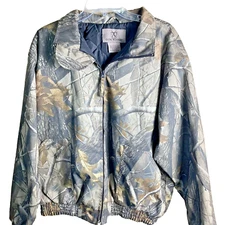 GAME WINNER Men's SZ Large Quilt Lined Hunting Outdoors Camo Full Zip LS Jacket