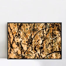 Framed Giclee Print Wall Art Abstract Weddingdress by Jackson Pollock Home Decor