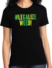 Buy Cool Shirts Ladies Marijuana T-shirt Legalize Weed Tee