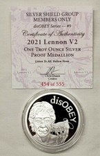 1oz 2021 disOBEY Lennon V2 Silver Shield Proof Coin #9 disOBEY Series 100.00 per troy oz