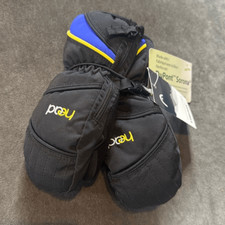 Kids Head Junior Winter Ski Mittens Zip Up Side Black Size XXS 1-2 years NWT