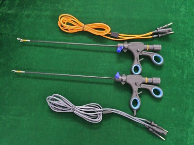 2pc Laparoscopic Bipolar Maryland/Fenestrated with Cable 5mmx330mm Instruments