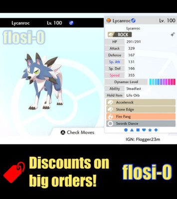Pokemon Sword and Shield 6IV Shiny Lycanroc Midday | eBay